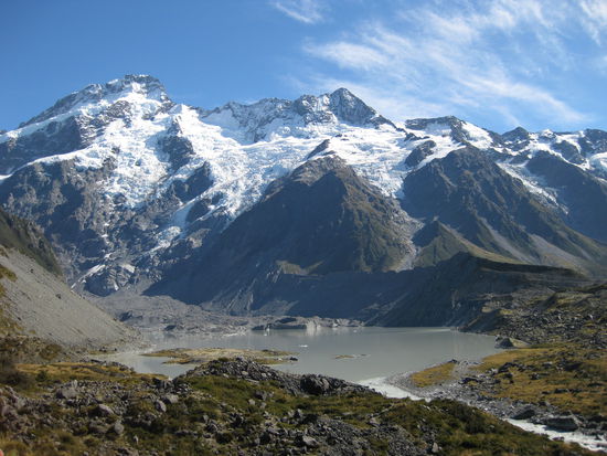 Gletschersee am Anfang des Trecks