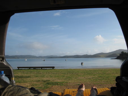 Schlafzimmer mit Blick auf's Meer
