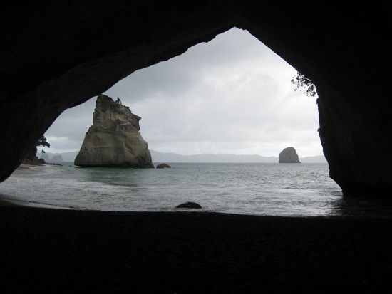 Cathedral Cove  bei Schlecht Wetter