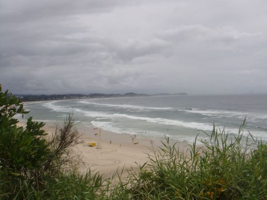 Blick auf Kirra Beach (auf der anderen Seite von Kirra Point)