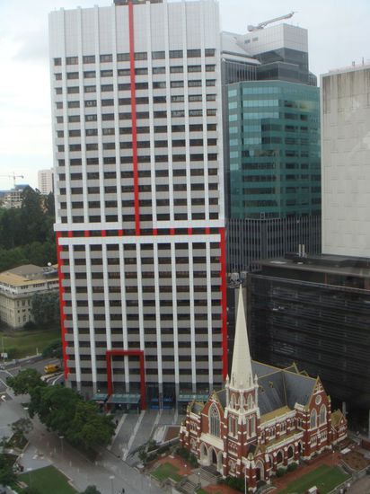 Blick vom Uhrturm (?) im Rathaus (hier kann man kostenlos hochfahren)