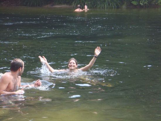 Baden in der Moosman Gorge