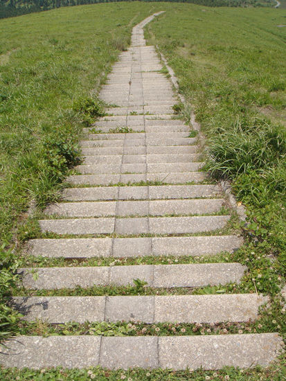 Der steile Aufstieg...und wieder mal Treppenstufen