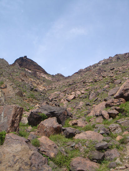 Hier ging es hoch...