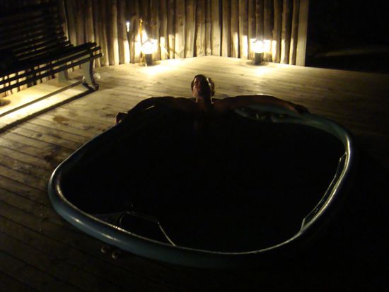 Whirlpool bei Nacht