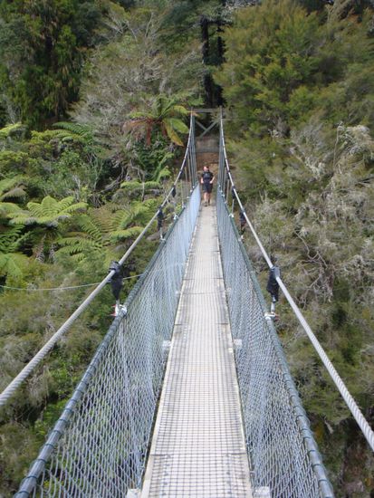 Hängebrücke auf dem Weg zur Bark Bad