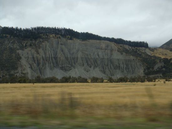 Eigenartige Felsformation auf dem Lewis Pass