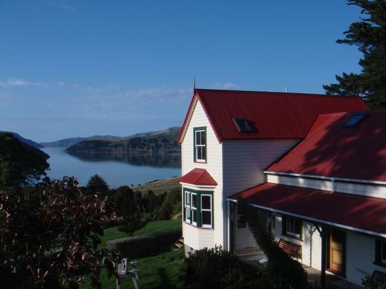 Der Ausblick von unserem Haueschen (mit dem Haupthaus im Vordergrund)