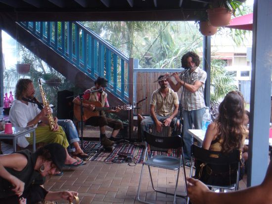 Kubanische Band im Cafe in Byron (super genial)