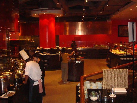 Der Buffetbereich.....