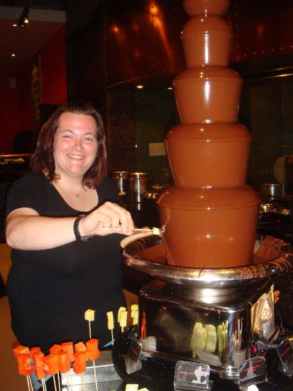 ....sogar mit Schockobrunnen!     lecker