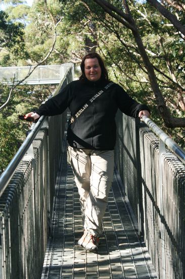 Conny beim Tree Top walk!
