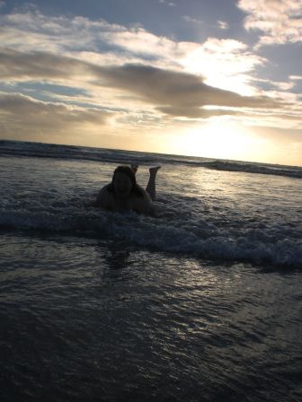 Conny im kalten Wasser!