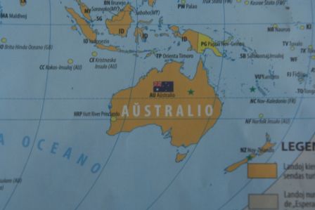 In der Karte ist die HRP links auf dem Australischen Kontinent eingezeichnet!
