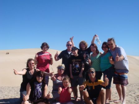 unsere Sandboarding Gruppe