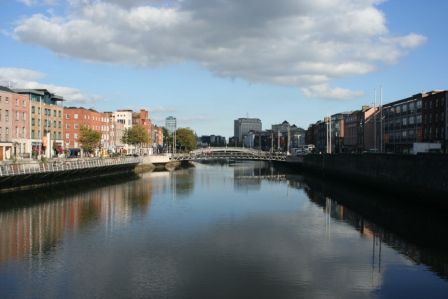 Blick auf den Liffey River
