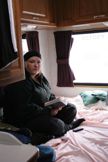 Conny's Bett im hinteren Teil des Autos