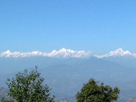 Aussicht vom Hotel auf das Langtang Gebiet