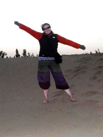 ab auf die Sanddüne zum Sonnenuntergang