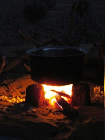 hier wird unser Abendessen zubereitet