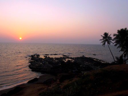 Sonnenuntergang am Anjuna Beach