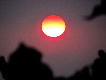Sonnenuntergang vom Balkon aus gesehen