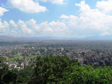 tolle Aussicht übers Kathmandu Tal