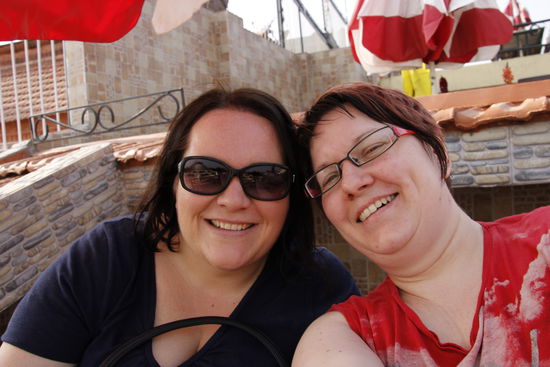 Im Restaurant auf der Dachterrasse