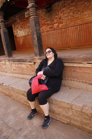 Conny schon etwas müde - noch etwas shoppen und dann geht's zurück nach Kathmandu