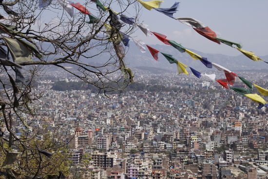 eine tolle Aussicht auf Kathmandu