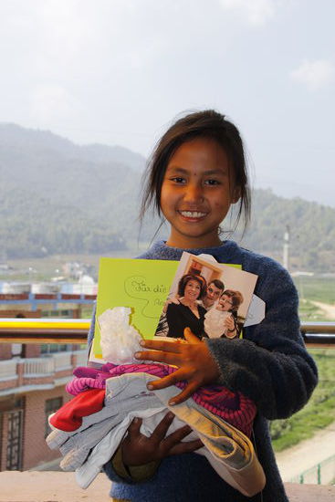 Anu, eine der Jügeren, sie hat uns am ersten Tag den Tanz bei gebracht.