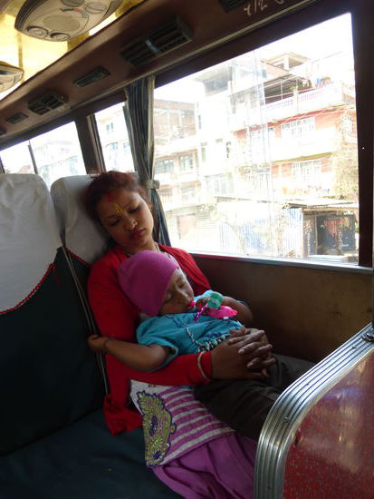 auf dem Heimweg sind alle müde