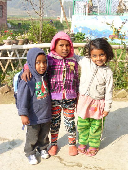 die drei Kleinen! sind sie nicht süß!
Ayush, Ayusha und Alisha