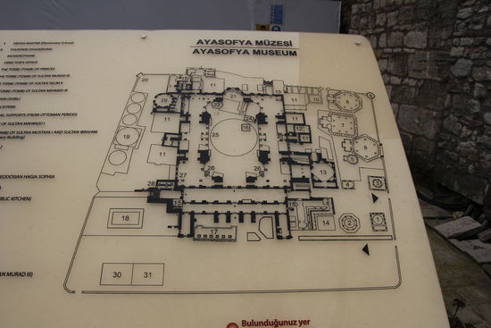 Karte der Hagia Sophia