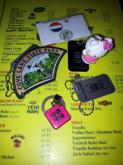 ... mit jeder Menge Anhänger zum Tauschen