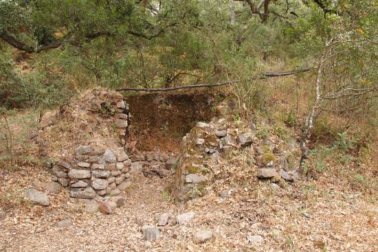 und wieder tauchen mitten im Wald alte Mauerreste auf