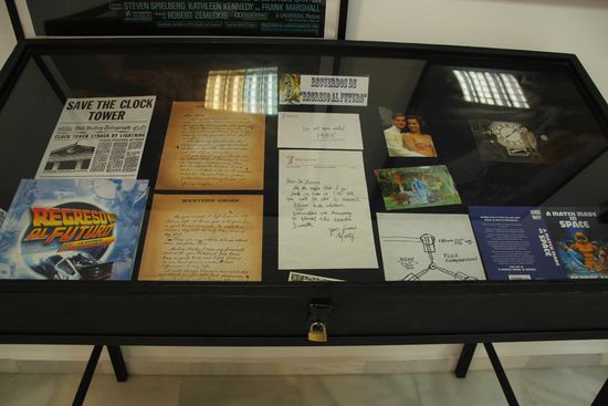 Im kleinen Museum gab es alles mögliche über die Filme "Zurück in die Zukunft"