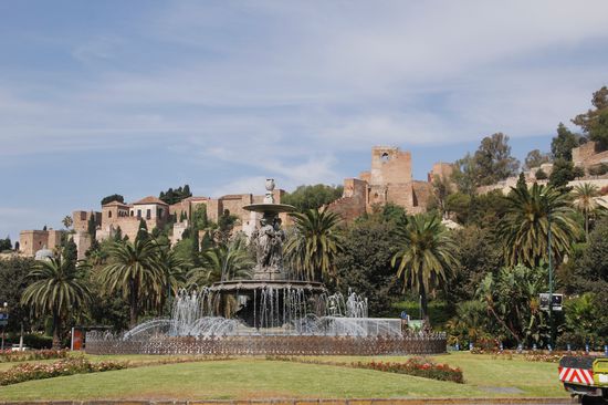 Alcazab vom Park in der Nähe des Hafens aus gesehen