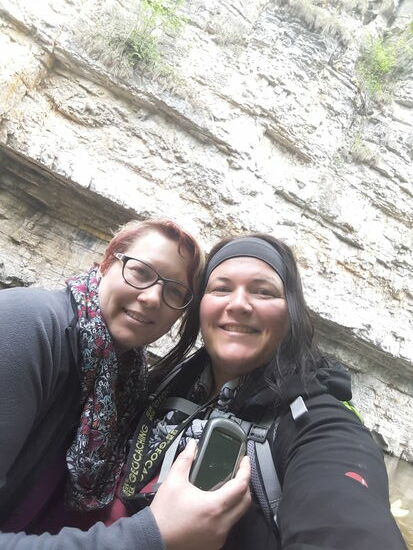 hier gibt es sogar Geocache in der Schlucht