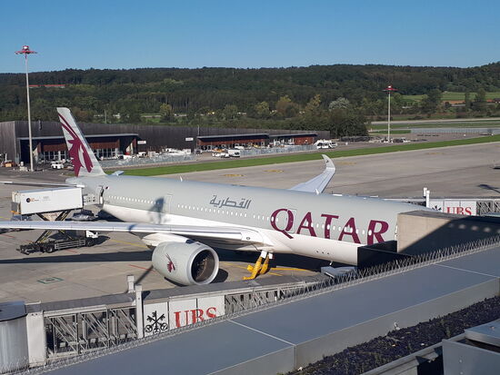 der Flieger steht bereit