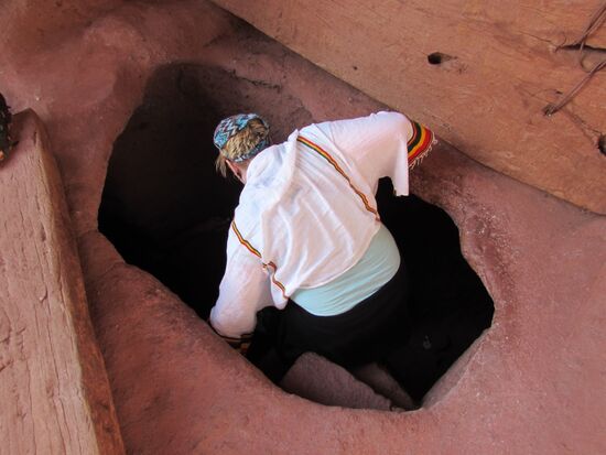 Hier geht es in einen unterirdischen Tunnel...