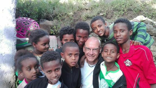 Matthias hatte auch viel Spass mit den Kids