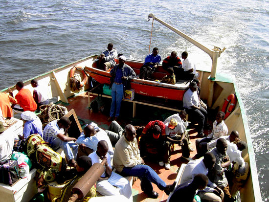 Auf dem Schiff zurück nach Mwanza
