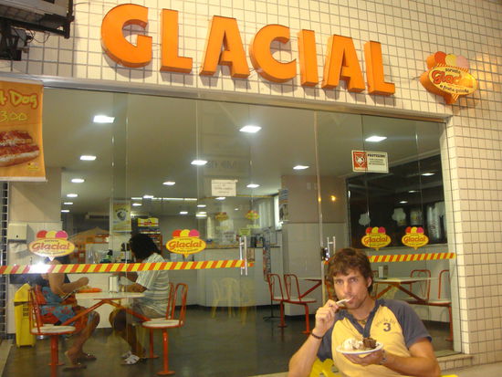 Softeis mit warmen Brownie, einfach himmlisch