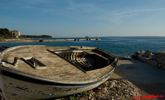Blick auf den Westhafen von Silba