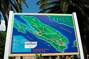 Übersichtstafel der Insel Sipan