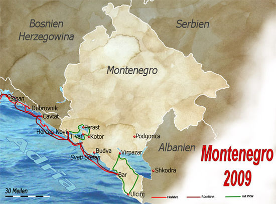 Unsere Tour in Montenegro