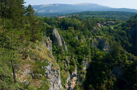 Der slowenische Nationalpark park skocjanske jame nahe Divaca