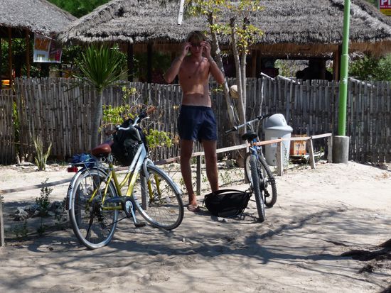 Pause auf unserer Fahrradwanderung