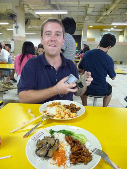 Alex mit unserem Nachtessen